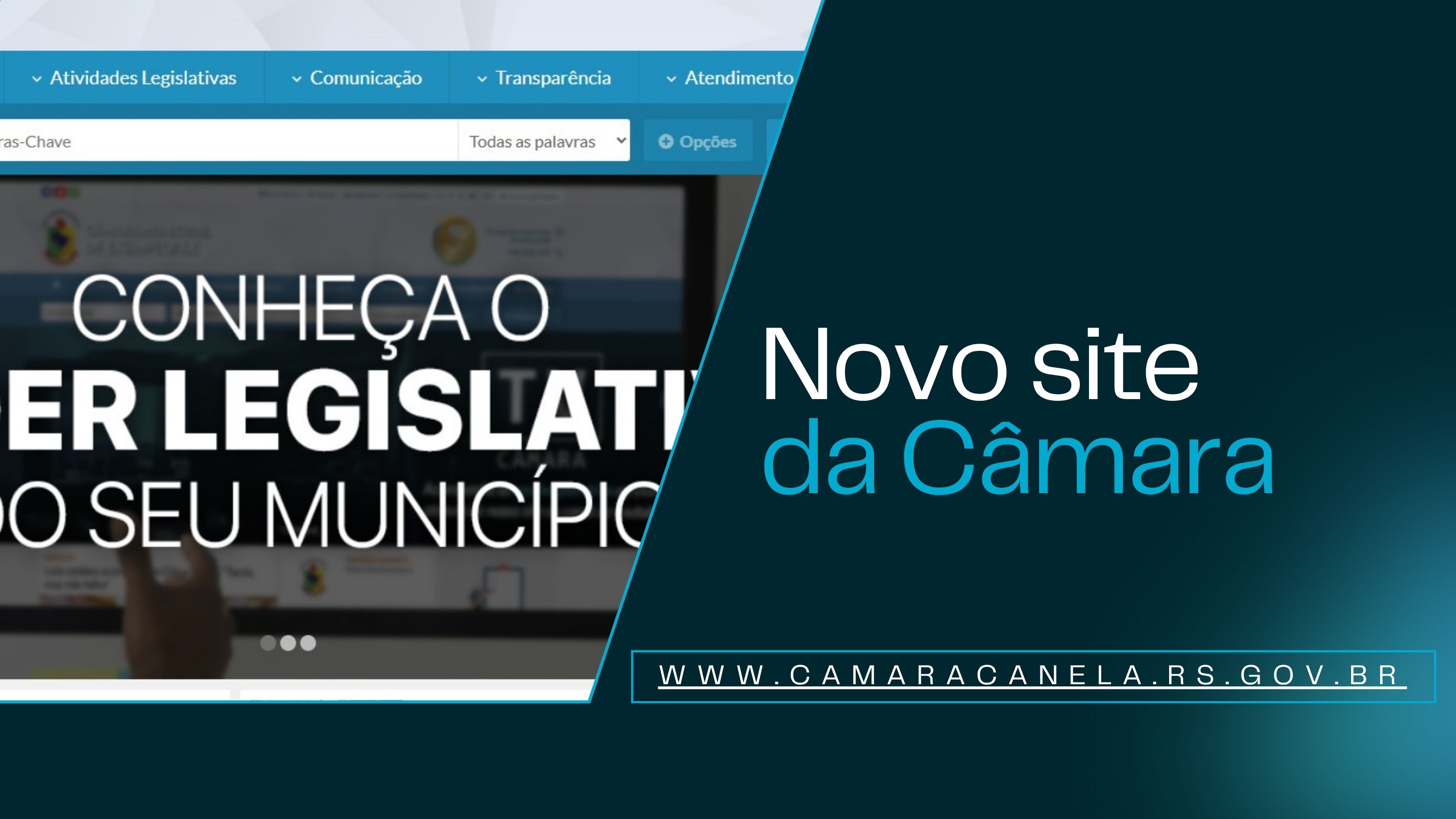A Câmara de Vereadores possui um novo site