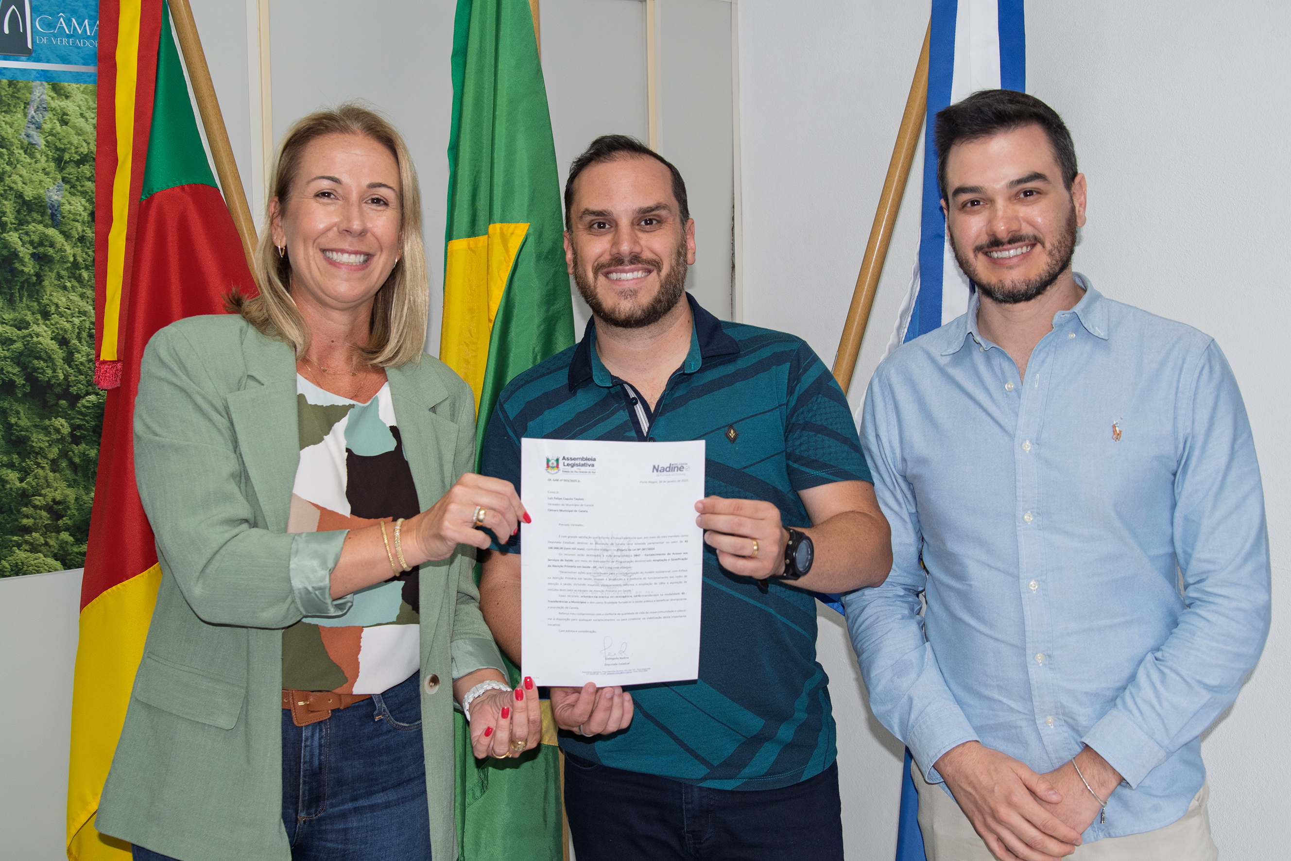 Felipe Caputo recebe confirmação de emenda parlamentar para a saúde de Canela