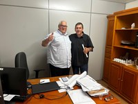 Nene Abreu discute novo posto de saúde entre os bairros Eugênio Ferreira e Leodoro de Azevedo com Prefeito em Exercício Gilberto Tegner