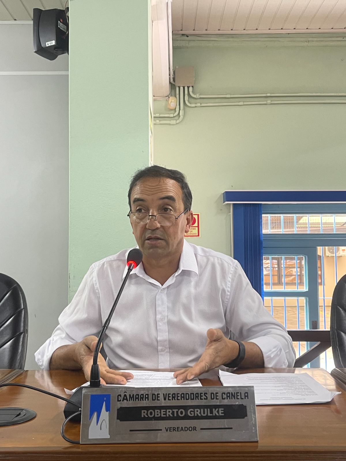 Roberto Grulke solicita melhorias no entroncamento da Rua Adalberto Wortmann com a RS-235 