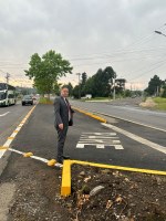 Vereador Alberi Dias fiscaliza e comemora construção de acesso na Avenida Cônego João Marchesi com a Rua Alfredo Félix Angeli, no bairro São Rafael