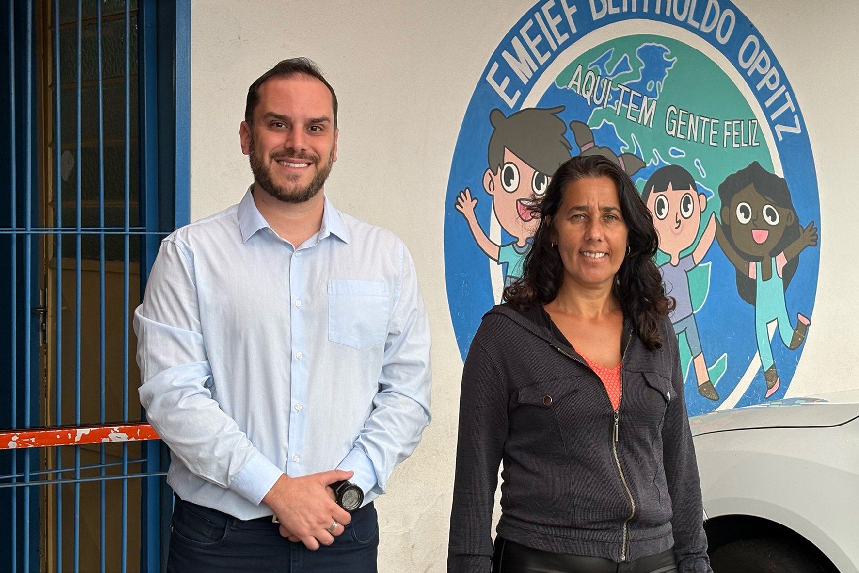 Vereador Felipe Caputo visita EMEIEF Bertholdo Oppitz e reforça compromisso com a educação